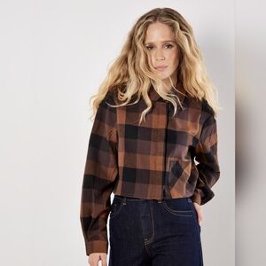 Plaid Button-Up Women's Top